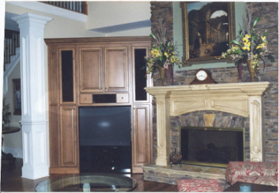 Built-In Stained Entertainment Center